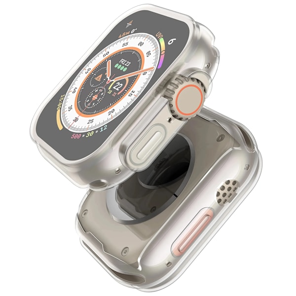 Klockfodral för Apple Watch Ultra 2 49MM Serie 8 7 SE 6 5 4 3 45MM 41MM 44MM 40MM Transparent Skal Apple Watch Skärmskydd 3 pcs 41mm