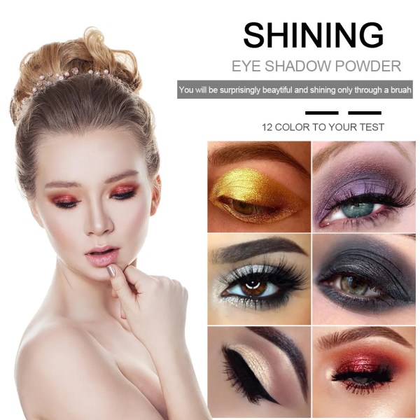 Single Color Pearly Mini Eye Shadow Palette Refill Makeup Shimmer Eye Shadow Pigment Pulver Vattenfast ögonsmink Kosmetika 08