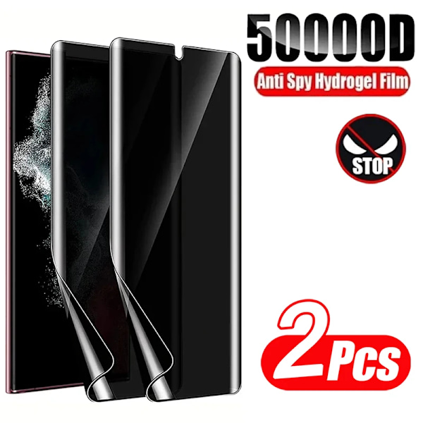 2 st Anti-Spion Hydrogel Film Skärmskydd För Samsung Galaxy S9 S10 S20 FE S21 Plus S22 S23 24 Ultra Note 10 20 Sekretessfilm For Samsung S21 FE Anti Peeping