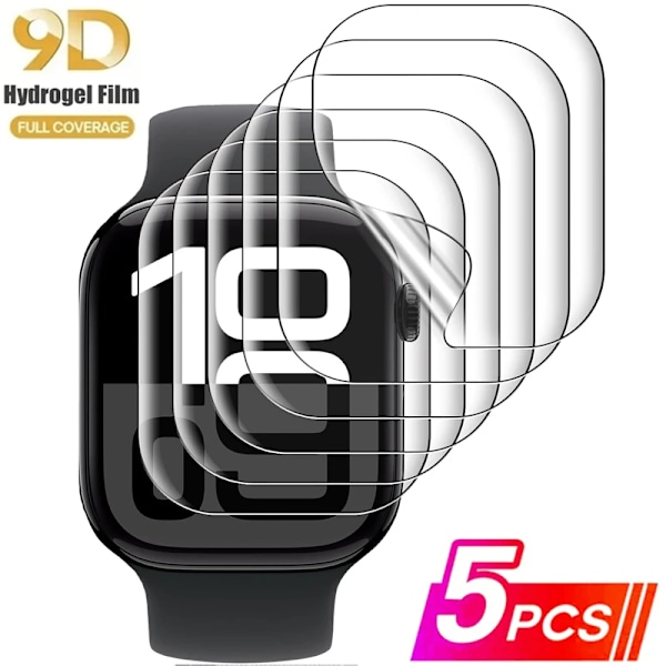 5 st Hydrogel Film för Apple Watch 5 6 SE 40MM 44MM 42 38MM Skärmskydd Apple Watch Ultra 49MM 7 8 9 41MM 45MM 10 42MM 46MM Series 4-5-6-SE 44MM 5PCS Hydrogel Film