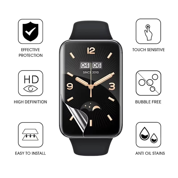 1-5ST Mjuk film för Xiaomi Mi Band 9 8 Active Tillbehör Böjd Kant Anti-repa Skärmskydd för Xiaomi Redmi band 3 2 2 Pcs For Mi Band 9 active