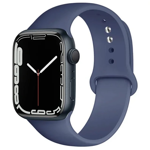 Silikonarmband för Apple Watch-armband 44mm 45mm 40mm 41mm 42-38mm 45 mm sportarmband iwatch serie 8 7 6 5 4 3 SE 9 Ultra 2 49mm 39 ice blue 42 44 45 49-46mm M-L