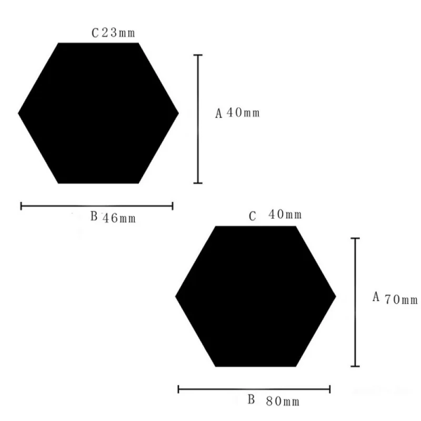 12 st/ set DIY 3D spegel väggdekal Hexagon heminredning Spegel dekor klistermärken Konst vägg sovrum dekoration självhäftande klistermärken black 46x40x23mm