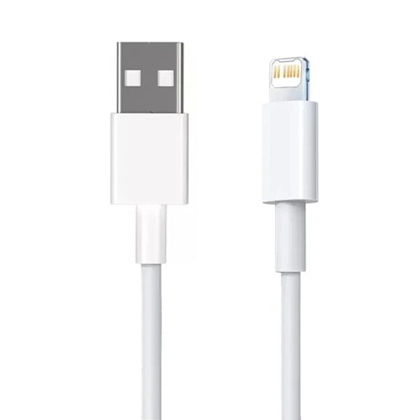 20cm 1m 2m 3m USB-laddningskabel för Apple iPhone 13 12 11 PRO XS MAX XR 5S SE 6S 7 8 Plus ipad mini air 2 Laddare Sladd WHITE 3m