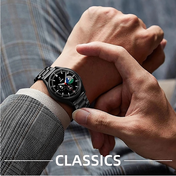 Metallarmband för Samsung Galaxy Watch 7/6/5/4 40mm 44mm Rostfritt Stål Armband Galaxy Watch 6/4 Classic 47mm 43mm 46 42mm/5pro 45mm Silver with tool Galaxy Watch 5 44mm