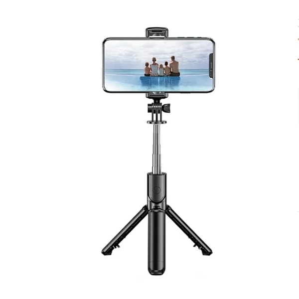 Bluetooth Trådlös Selfie Stick Mini Stativ Utdragbar Monopod Fjärrutlösare För iPhone Samsung Xiaomi Telefonhållare black