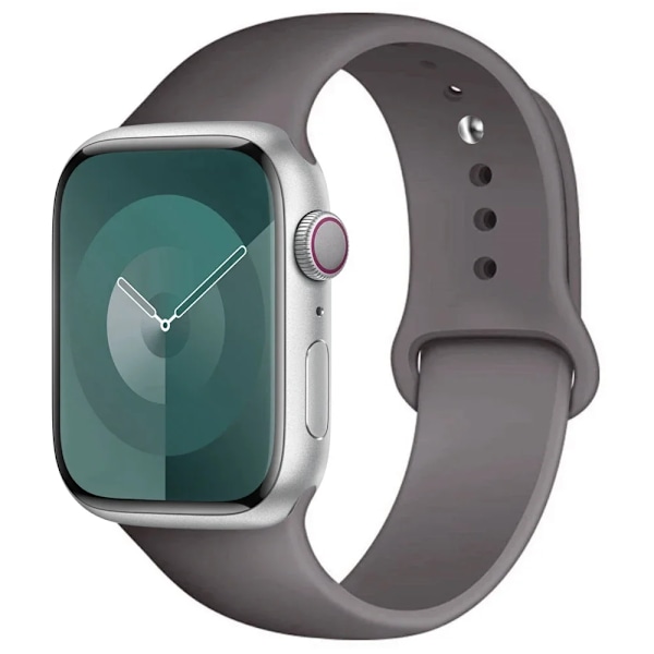Silikonarmband för Apple Watch armband 44mm 45mm 40mm 41mm 42-38mm 45 mm sportarmband iwatch serie 8 7 6 5 4 3 SE 9 Ultra 2 49mm 22 Cocoa 38mm-40mm-41mm M-L
