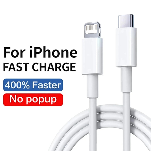 PD 20W USB-C Laddare för Apple iPhone 13 12 11 14 Pro Max Mini XR X XS 8 Plus C Snabbladdningskabel för iPhone Laddare 1M Cable
