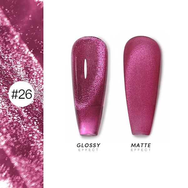 AS 15ml Magnetisk Katt Gel Nagellack Cat Eye Glitter Effekt Semi Permanent 36 Färger Soak Off UV Gel Lack Manikyr Nagelkonst YRM 26