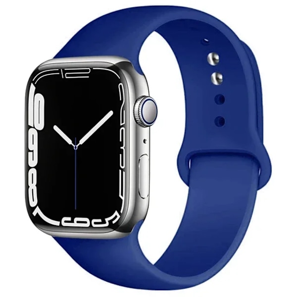 Silikonarmband för Apple Watch-remmar 49mm 40mm 44 mm 45mm 46mm 42mm 41mm 38mm sportarmband iWatch serie 10 9 8 3 SE ultra 2 56 Linen Blue 38 40 41 S10-42mm SM