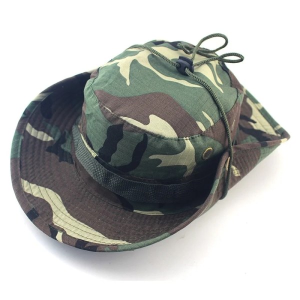 Kamouflage Taktisk Cap Militär Boonie Bucket Hat Armé Kepsar Camo Män Utomhussport Solhink Cap Fiske Vandring Jakt Hattar CP