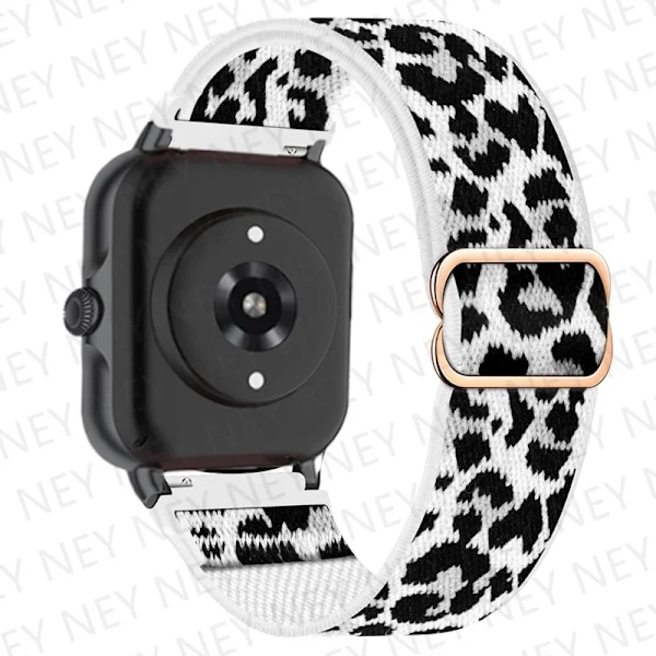 Glänsande elastiskt armband för Amazfit gts 4-3-2-2e-mini/bip-U-S-lite/Stratos 2 20mm/22mm band Böhmisk Pride armband gtr-4-3-3pro-2e White leopard 40 22mm watch band