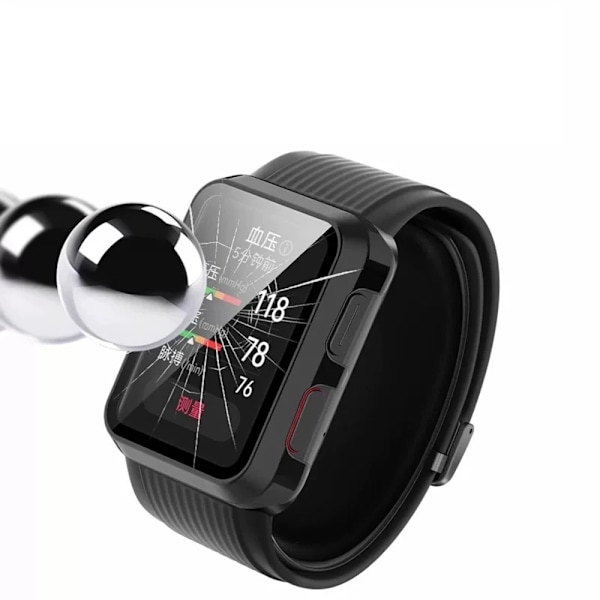 Skyddande glasfodral för Huawei Watch D2, reptåligt skärmskydd, tillbehörsskydd för Huawei Watch D2, stötfångartillbehör Black For Huawei Watch D2