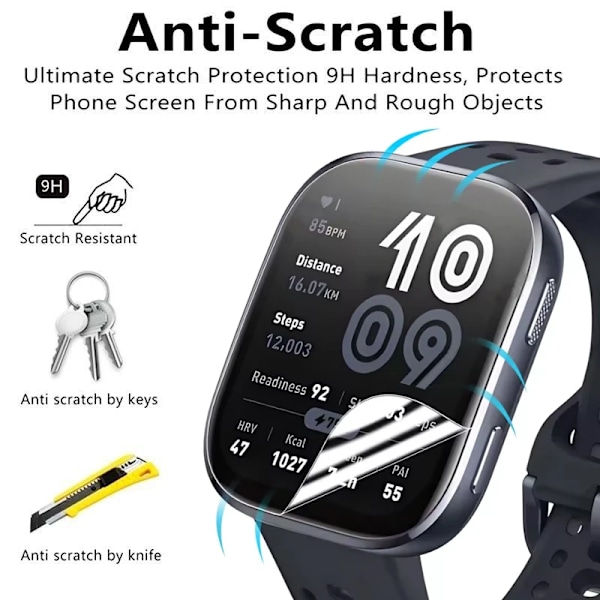 Skärmskyddsfilm för Amazfit Bip6 Bip5 Bip3 Pro Bip U Pro Mjuk TPU Hydrogel Klar Film för Huami Amazfit Bip 6 Tillbehör 2 PCS for Amazfit Bip 5