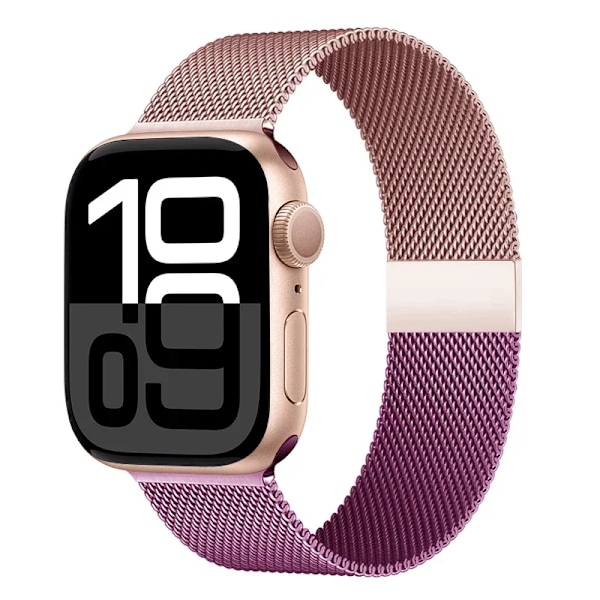 Milanese loop för Apple Watch armband 45mm 44mm 40mm 41mm 42mm-46mm stjärnljus armband iwatch serie 8 7 6 5 SE 9 10 Ultra 2 49mm pink Purple 44 38-40-41-(S10)42mm