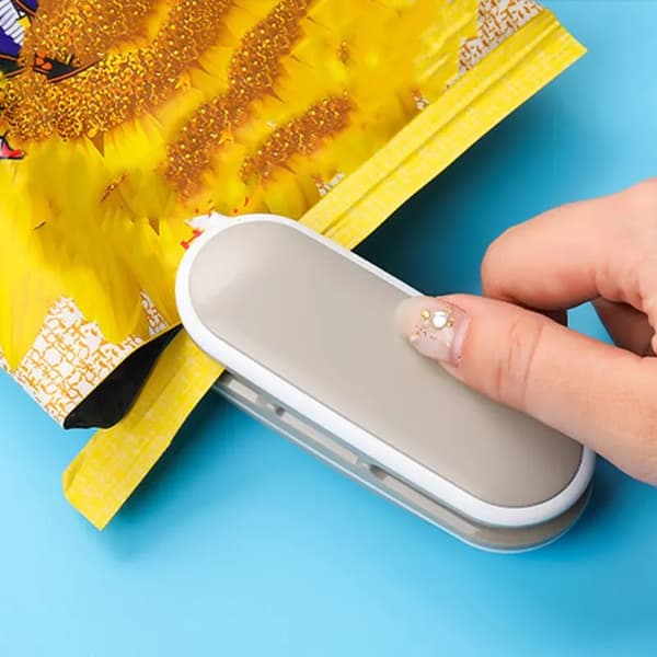 EW Mini Sealing Machine Food Preserving Heat Sealer Grey