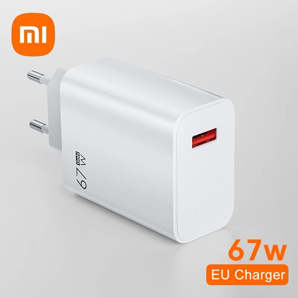 Xiaomi Original 67W USB Supersnabb Laddare USB C PD Gränssnitt Telefonladdare För iPhone15 Samsung Huawei Turbo Charge Ny EU Charger
