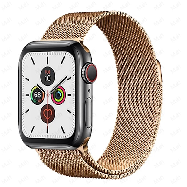 Milanese Loop för Apple Watch armband 44mm 40mm 45mm 41mm 42-38-44mm rem ultra 2 49mm metallarmband iwatch series 9 8 7 6 SE 5 4 3 Rose gold 07 41mm-40mm-38mm