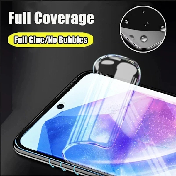 4-pack Fulltäckande Hydrogel Film för Samsung A55 A54 A15 A34 A14 A13 A53 A52 A12 A33 A23 A32 A73 A03 A50 A70 A21S Skärmskydd For Samsung M51 4Pcs Hydrogel Film