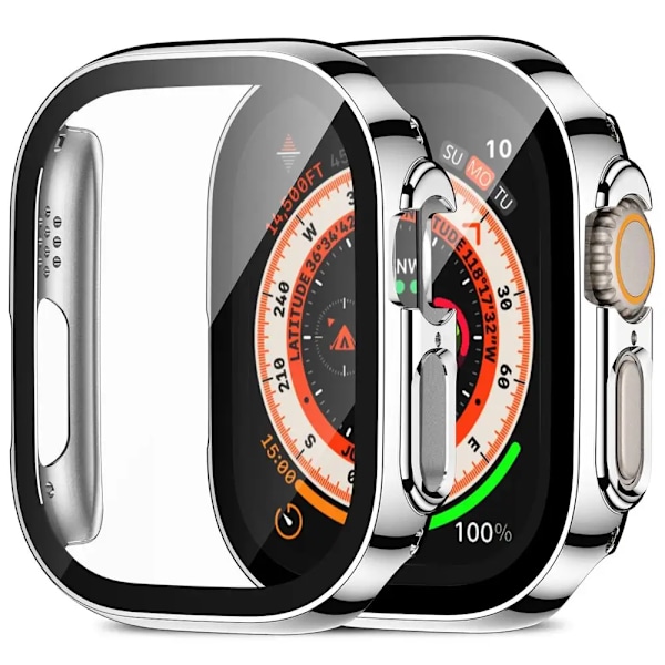 Skärmskydd för Apple Watch Fodral Ultra 2 49mm tillbehör Skydd Härdat glas iWatch serie 9 8 SE 7 4 45mm 41mm 44mm 40mm red 41mm Series 7 8 9