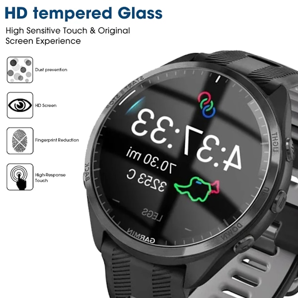 för Garmin Forerunner 965 955 945 935 735XT 165 265 255 265S 255S Härdat Glas Klocka Skärmskydd Anti-repa Glasfilm 5Pieces Forerunner 935
