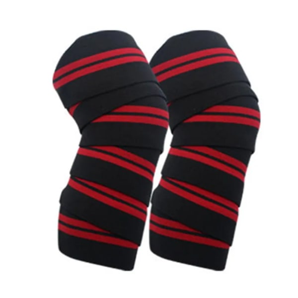 1stSports knäband för gymträning Tyngdlyftning Fitness knäböj Träning Elastiskt knäband Ärmarskydd Black Red