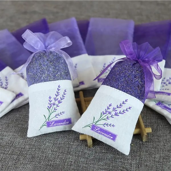 30st Tomma påsar påse Blomtryck Lavendel doftpåsar påsar för torra blommor förvaring Doft lavendel doftpåse Violet