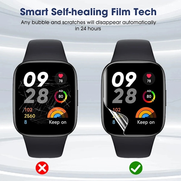 Hydrogel Film för Xiaomi Redmi Watch 3 5 Lite 5 Smartwatch Tillbehör Böjd Mjuk Skärmskydd Klocka 4 3 5 Active Inte Glas 1PC Redmi Watch 5