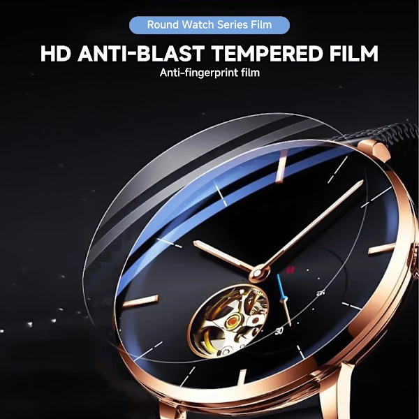 26-46mm Universellt Härdat Glas Smartwatch Skärmskydd Skyddsfilm 28mm 30mm 32mm 38mm 40mm 41mm 42mm Diameter 2-5 st 41mm 1pcs