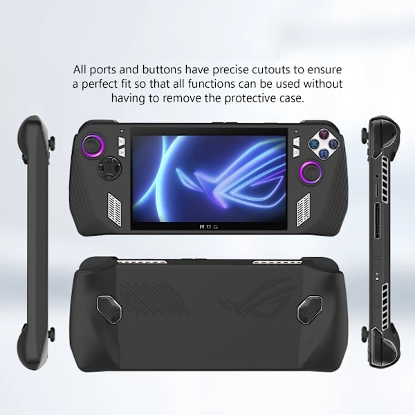 För ROG Ally Handheld Game Console All-inclusive Silikon Case Handhållet Anti-Drop Case Black