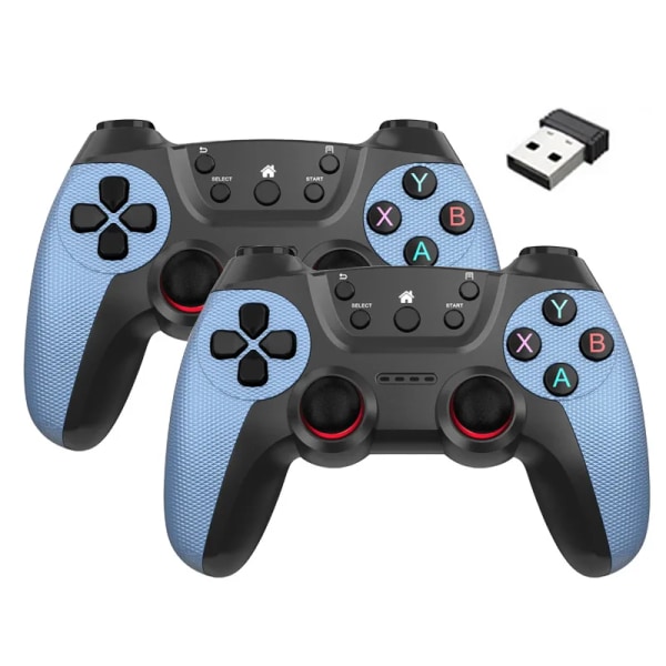 2st Trådlös Controller För PC Trådlös Spelkontroll Hand Joystick För TV Dator Androids PC 2.4G Gamepad Fjärrkontroll Silver grey