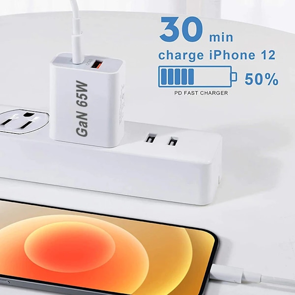 USB-C Snabbladdningskontakt AU EU UK US 65W PD-laddare USB för iPhone 14 Xiaomi HUAWEI Samsung Snabbladdningsblock EU Plug