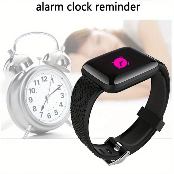 Smartwatch 116Plus D13 Y68 Sport Armband Löpning Fitness Monitor Spåra Hjärtfrekvens Meddelande Påminnelse Män Smartwatch Kvinna Klocka 116Plus Black