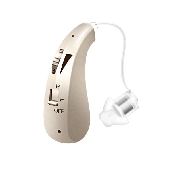 Osynliga hörapparater Laddningsbar hörapparat för äldre Dövhet Mini Digital ljudförstärkare Svår hörselnedsättning Hörselhjälpmedel Silver