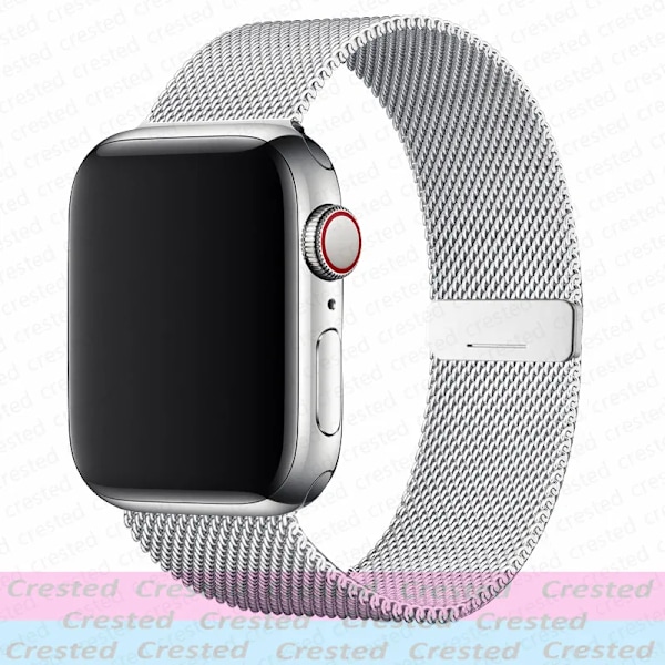 Milanese Loop Armband för Apple Watch Band 44mm 40mm 45mm 41mm 49mm 46 42mm correas armband iWatch serie 3 6 se 7 8 9 ultra 2 10 silver S10-42mm 38 40 41mm