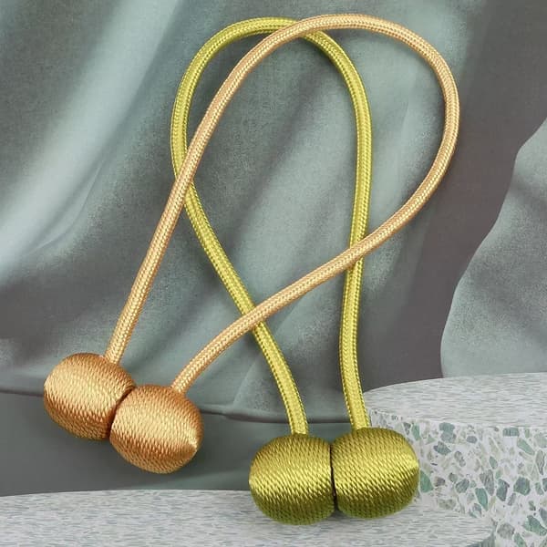 2-pack Magnetiska Gardinkrokar Tieback Högkvalitativa Klämmor Gardinspänne Hållare Dekorativa Hem Polyester Gardintillbehör 2pc Deep blue