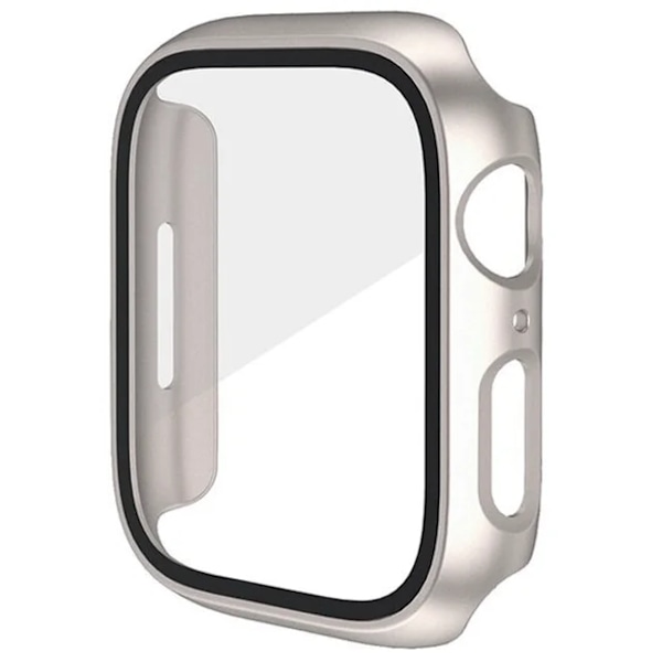 Glas+Skal För Apple Watch Fodral 9 8 7 6 SE 5 iWatch Tillbehör Skärmskydd Apple watch serie 44mm 40mm 41mm 45mm 42mm 38mm Starlight Series 123 42MM