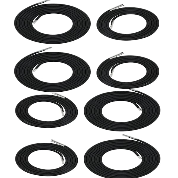 8st/ set Elastisk sladd 1,4/2,2M ​Solstolar Fixering av campingrep Utomhustält Kajak för vilstolar Reparationssats för repsnöre black
