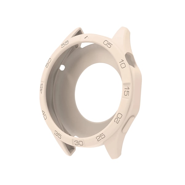 Silikonarmband för Huawei Watch GT4 GT5 46mm Ersättningsarmband + Skyddsfodral Ivory Huawei GT4 GT5 46mm