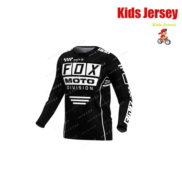 BAT FOX Kids Racing tröja Downhill Jersey Mountain Bike T-shirt Camiseta Motocross Jersey Snabbtorkande andningsbar barntröja KA-AL556 S