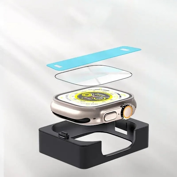 Installationsbricka för skärmskydd till Apple Watch Ultra Series 8 7 6 5 4 3 SE Skyddande iWatch 49mm 45mm 41mm 44mm 42mm 40mm 38mm Series 41mm 7 8 9 4PCS Film 1 Install