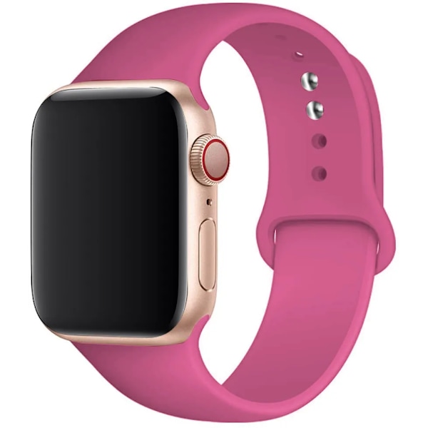 Silikonarmband för Apple Watch-armband 40 mm 49mm 44 mm 45mm 46mm 42mm 41mm 38mm sportarmband iWatch serie 10 9 8 3 SE ultra 2 Dragon Fruit 42 44 45 mm S-M