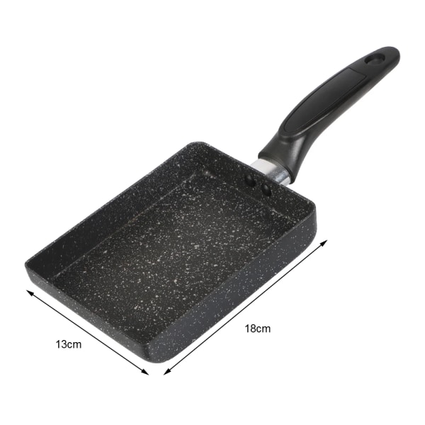 Köksredskap Stek Ägg Pannkaka Köksgryta Frukost Gör Svart Stekpanna Non-Stick Pan Mini 13X18cm