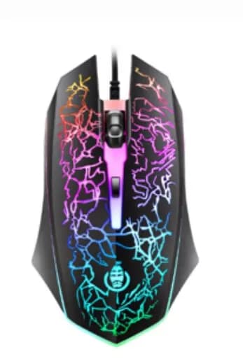 D620 Ergonomisk trådad spelmus USB datormusbelysning Mause Gamer Mouse 4-knapps LED tysta möss för PC Laptop Black