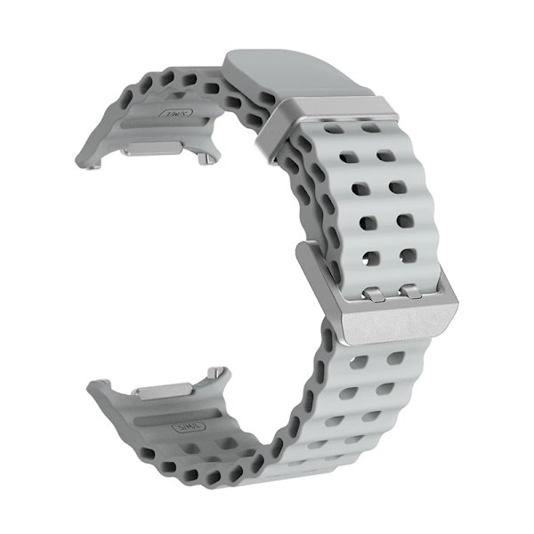 Marinband för Samsung Galaxy Watch Ultra 47mm Sport Silikonarmband Armband för Samsung Galaxy Ultra Klockarmbands Tillbehör Light Grey Galaxy Watch Ultra