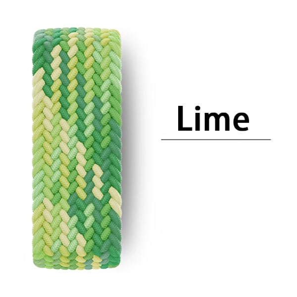 Flätat Solo Loop Armband för Apple Watch 44mm 45mm 42mm 40mm 41mm 46mm Armband correa iwatch Series Ultra 2 10 9 SE 8 7 6 5 Rem Lime SS