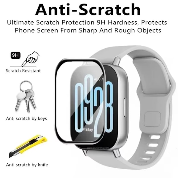 Skärmskydd för Xiaomi Redmi Watch 5 Active/Lite Tillbehör Mjuk TPU HD Klar Anti-Rep Film för Redmi Watch 4/3 active 4 Pcs Redmi Watch 3 Active
