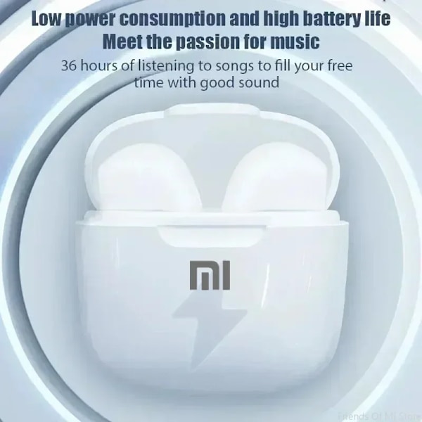 Xiaomi A2 Pro TWS Trådlösa Bluetooth Hörlurar Mini Hörsnäcka Headset Sport Öronproppar Vattentäta Hörlurar Hifi Stereo Ljud Headset White