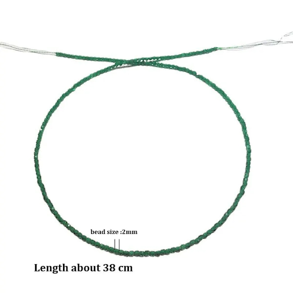 2 mm 2 st/ Set Natursten Spinell Färgglada Små Pärlor Fasettslipade glaspärlor för smyckestillverkning DIY Halsband Armband Tillbehör Red