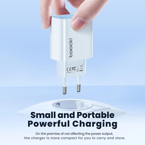 Toocki 20W PD Laddare Snabbladdning 3.0 USB-laddare för iPhone 14 13 12 Pro Max Portabel ny Snabb Telefonladdare för Xiaomi 12 EU Yellowish Green
